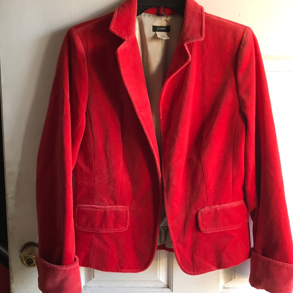 J Crew Ecole velvet jacket